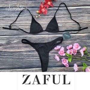 Zaful Ribbed Bikini